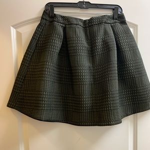 Green and Black Square Skirt